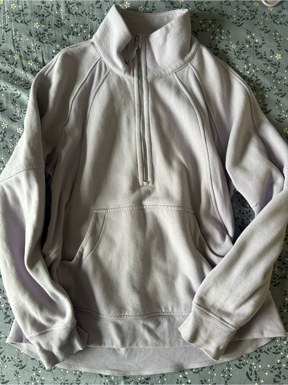 Lululemon Long Scuba Funnel Neck Half Zip - Lilac Ether